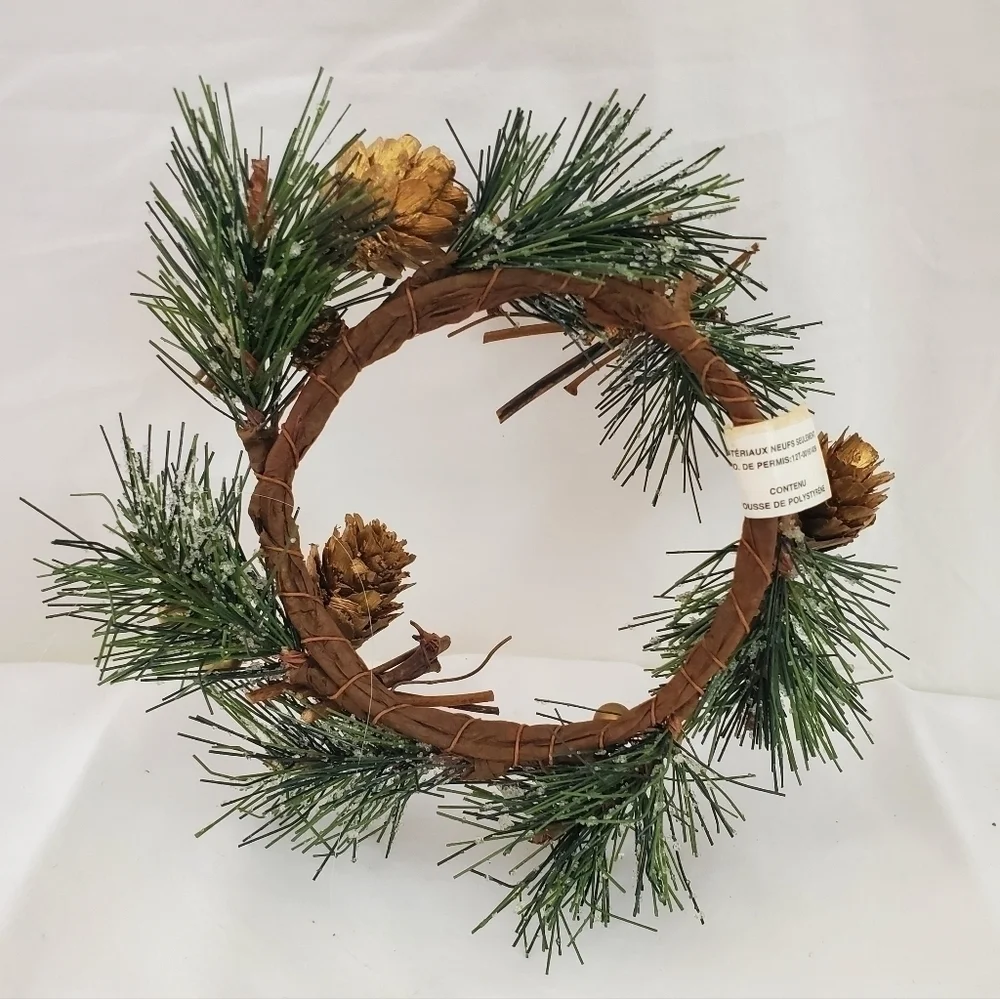 Set Of 2 Vintage Pier 1 Holiday Forest Candle Rings